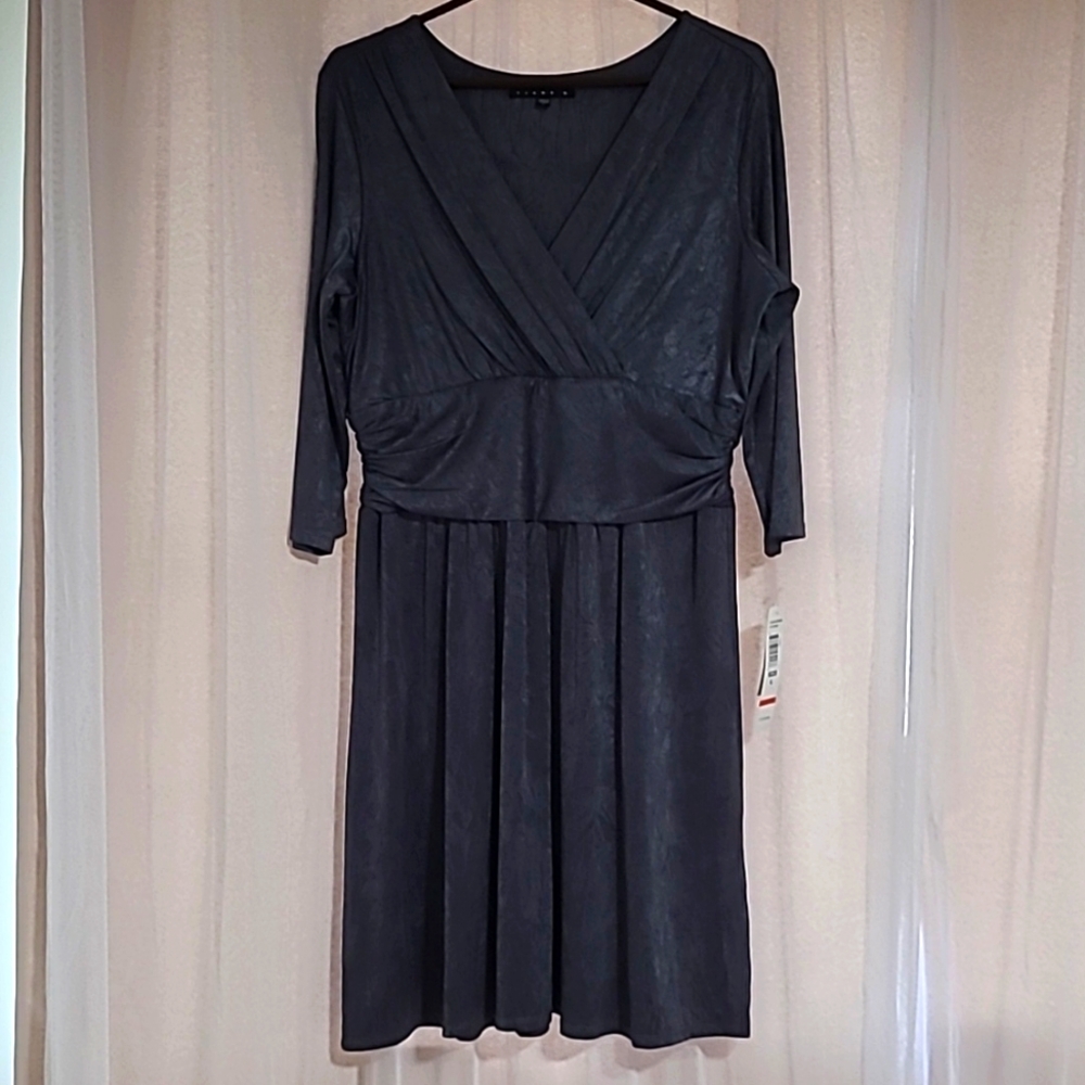 Tiana B. Charcoal Wrap Dress – NWT